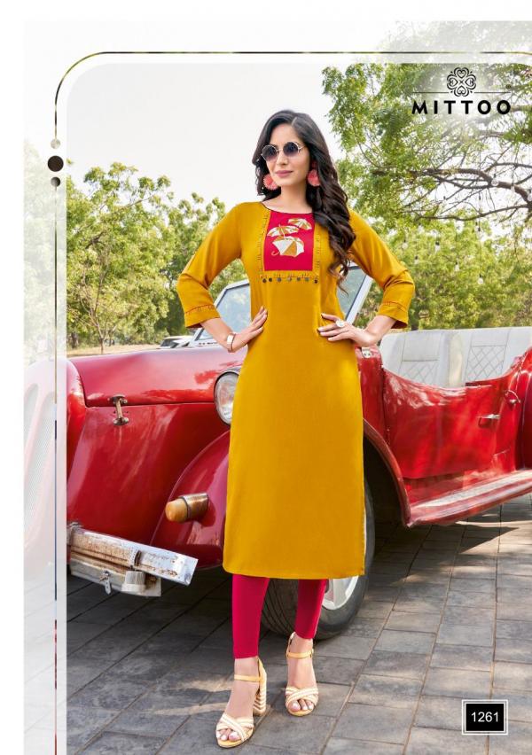 Mittoo Palak 30 Fancy Rayon Embroidery Kurti 